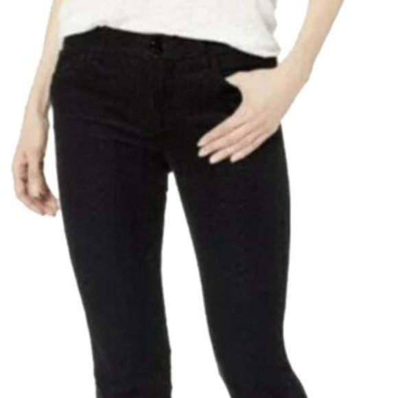 J BRAND Selena Mid-Rise Bootcut Black Stretch Denim Cropped Capri - Picture 2 of 16